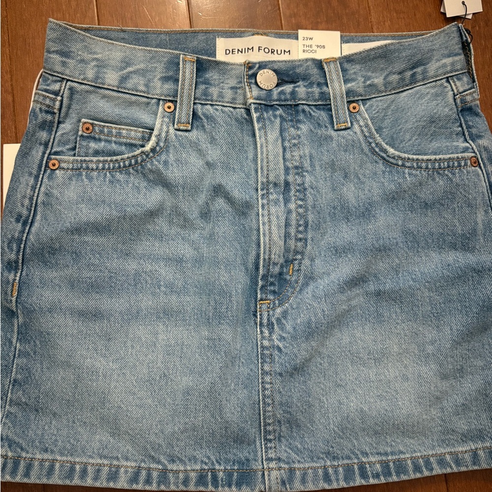 Denim Forum aritzia Blue Jean Skirt